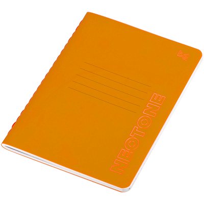 Записная книжка А6 50л. на сшивке BG «Neotone», оранжевый, фактурное тиснение, блок в точку 80г/м2