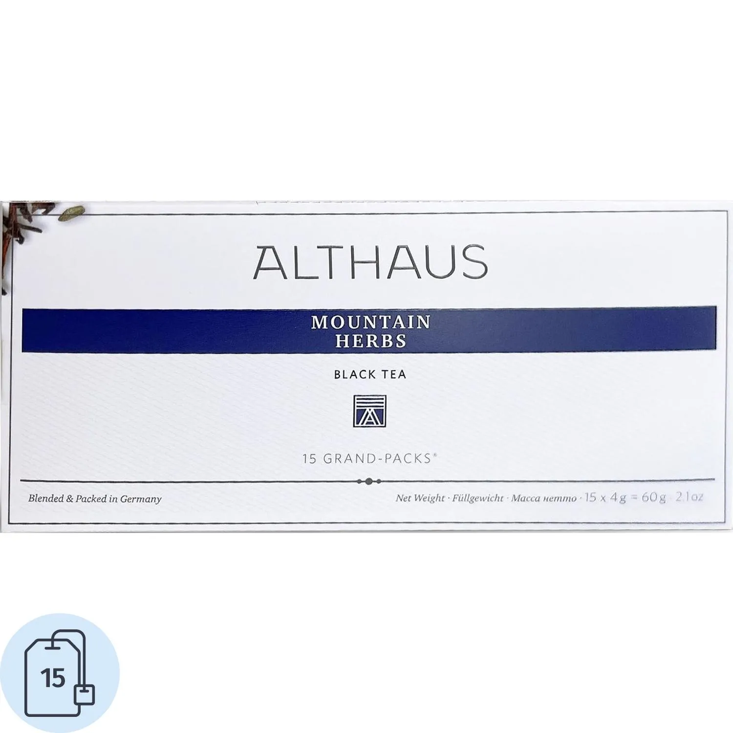 превью Чай чёрный Althaus Mountain Herbs Grand Pack 15 пакетиков (чабрец)