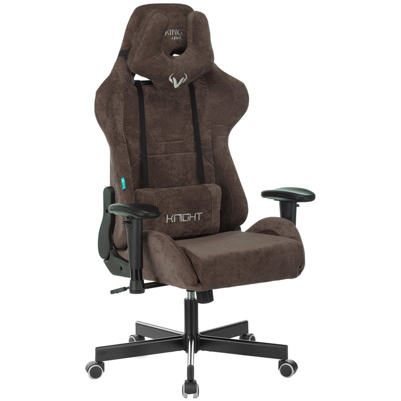 превью Кресло игровое Бюрократ VIKING KNIGHT, ML, ткань коричневая LT10, реклайнер (до 180кг)