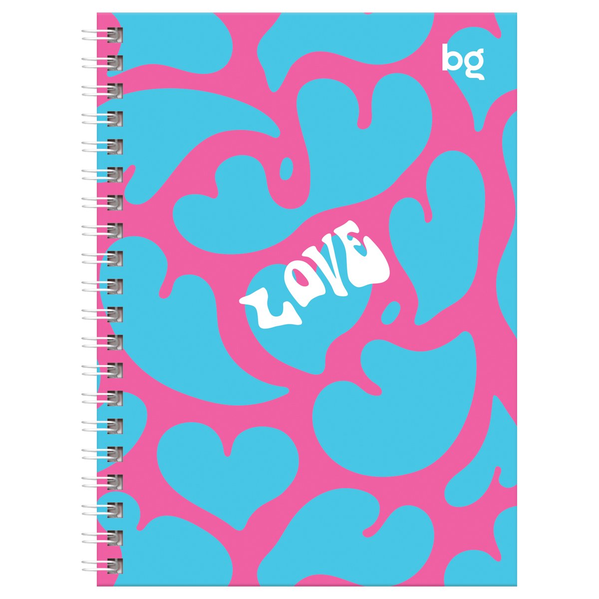 Записная книжка А6 80л., на гребне BG «My love», матовая ламинация, выб. лак, твердая обложка