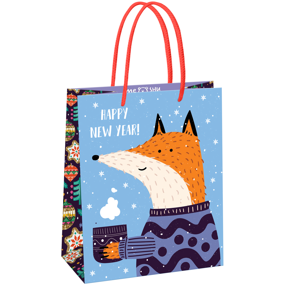 превью Пакет подарочный 18×23×10см MESHU «Hygge fox», матовая ламинация