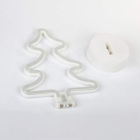 Светильник декоративный неоновый ЗОЛОТАЯ СКАЗКА «Ель», 18.5×26.5×10 см, на батарейках