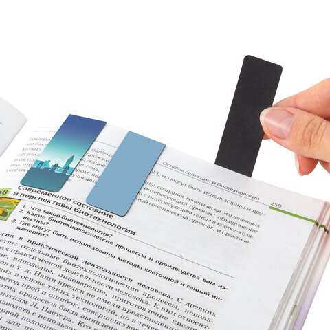 Закладки для книг МАГНИТНЫЕ, «MIX 3», набор 30 шт., 60×20 мм, BRAUBERG