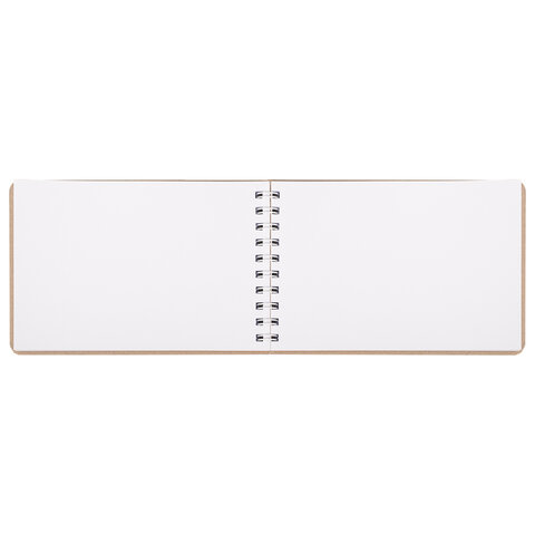 Скетчбук, белая бумага 120 г/м2 + крафт 80 г/м2 142×212 мм, 60 + 20 л., гребень, BRAUBERG ART DEBUT