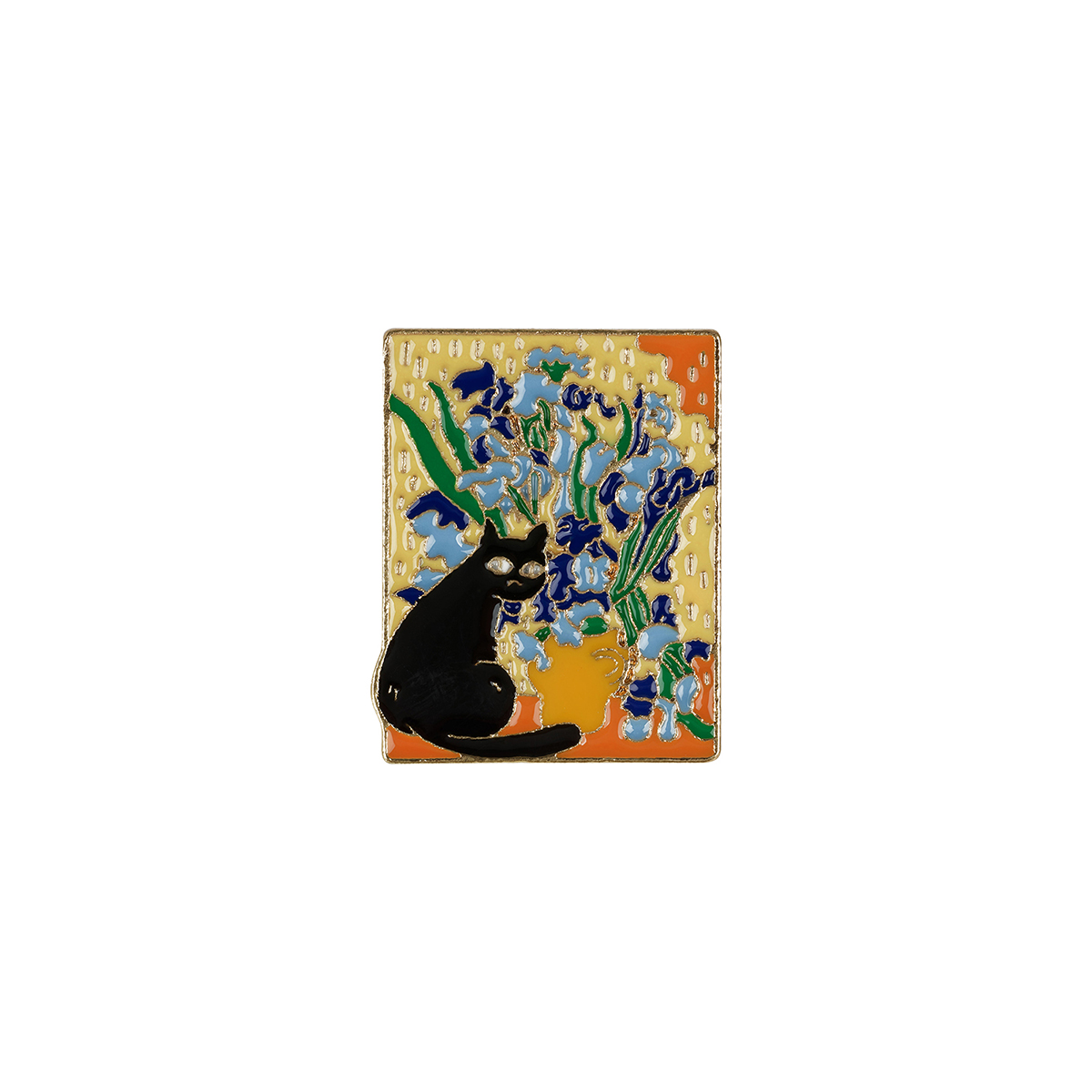 Набор металлических значков MESHU «Cats and art», эмаль, 3шт, картонная подложка, европодвес