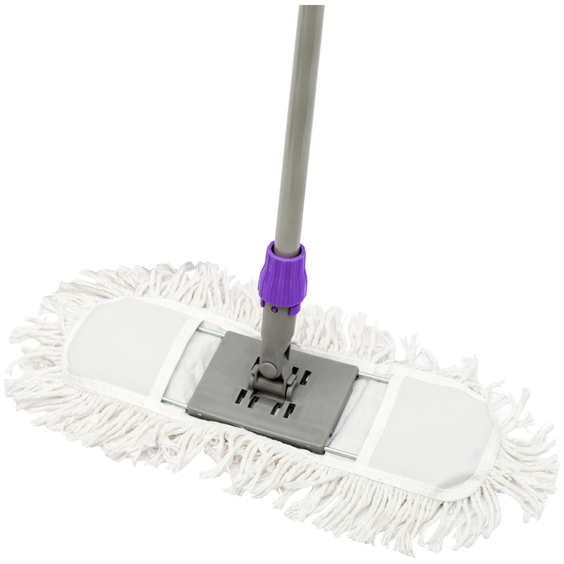 Швабра-рамка OfficeClean Professional, телеск. ручка из нерж. стали 125см, насадка МОП хлопок 40см