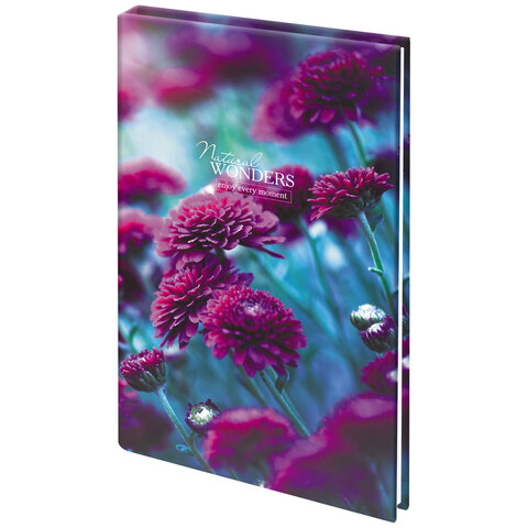 превью Блокнот А5 (134×206 мм), 80 л., твёрдый, клетка, STAFF, «Flowers»
