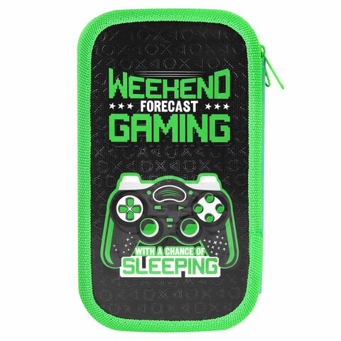 Пенал ЮНЛАНДИЯ, 2 отделения, ламинированный картон, конгрев, 19×11 см, «Gaming»