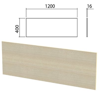 Экран-перегородка «Канц» 1200×16х400 мм, БЕЗ ФУРНИТУРЫ (код 640237), цвет дуб молочный