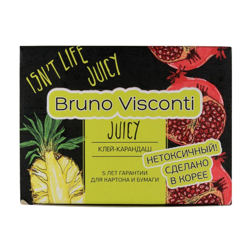 Клей-карандаш 35г Bruno Visconti на PVP основе Juicy 40-0006