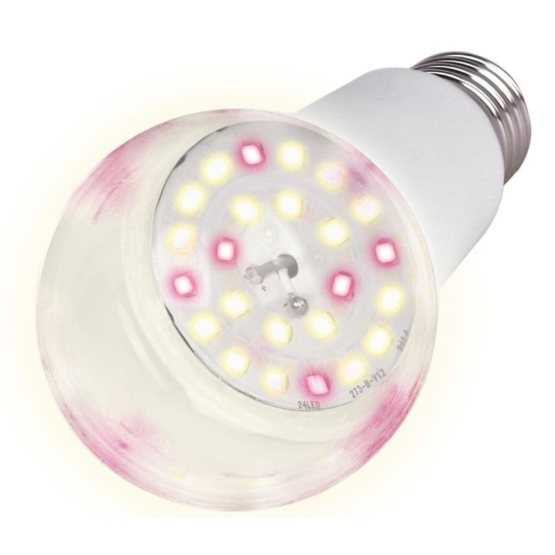 Фитолампа Uniel LED-A60-10W/SPFB/E27/CL PLP30WH форма A, прозрачная