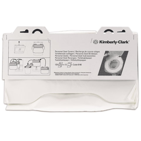 превью Одноразовые покрытия на унитаз Kimberly-Clark 6140 (12 упаковок по 125 штук)