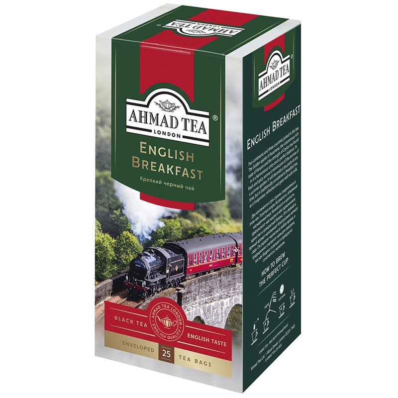 превью Чай Ahmad Tea «Английский завтрак», черный, 25 фольг. пакетиков по 2г