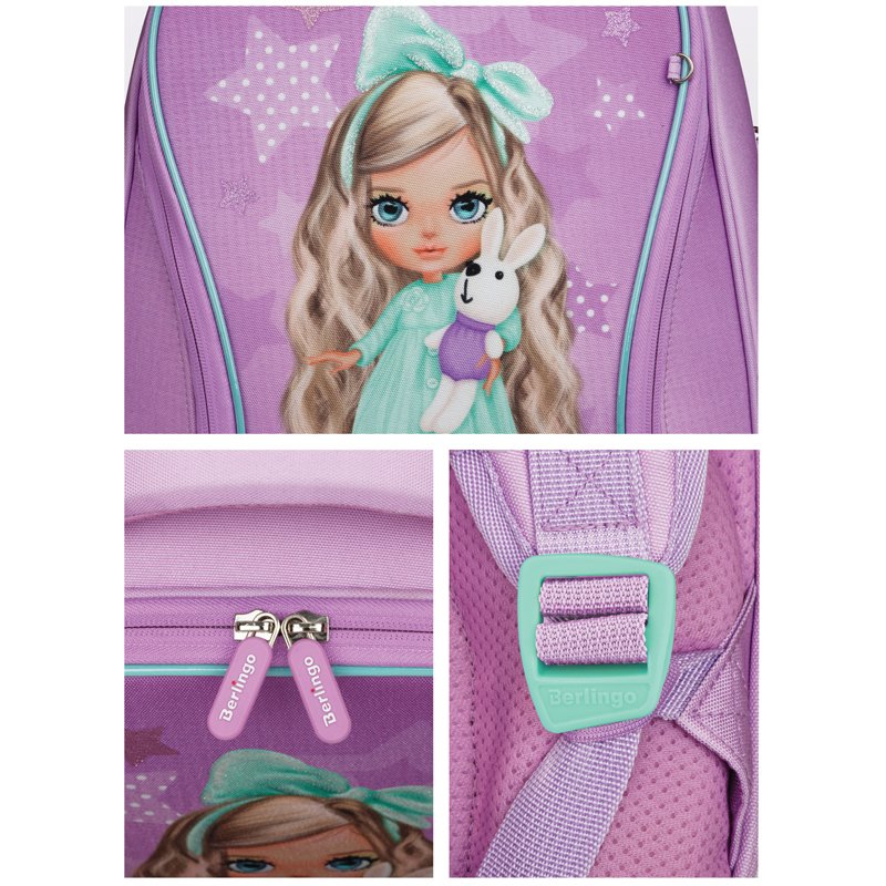 Ранец Berlingo Nova «Baby-doll» 37×28×18см, 2 отделения, 2 кармана, анатомическая спинка