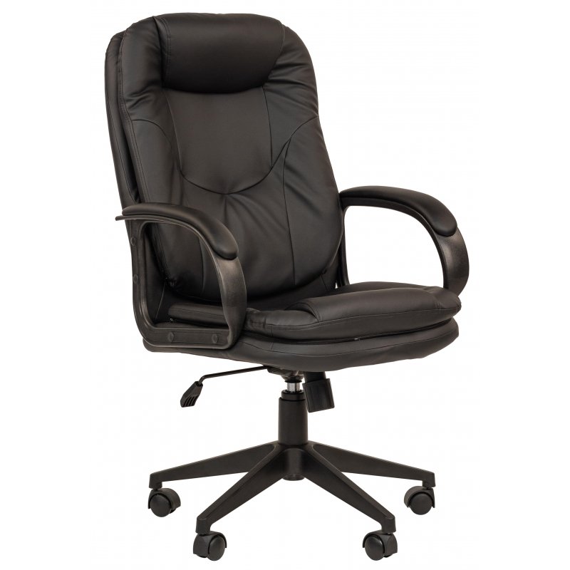 превью Кресло для руководителя Easy Chair 695 TPU черное (экокожа, пластик)