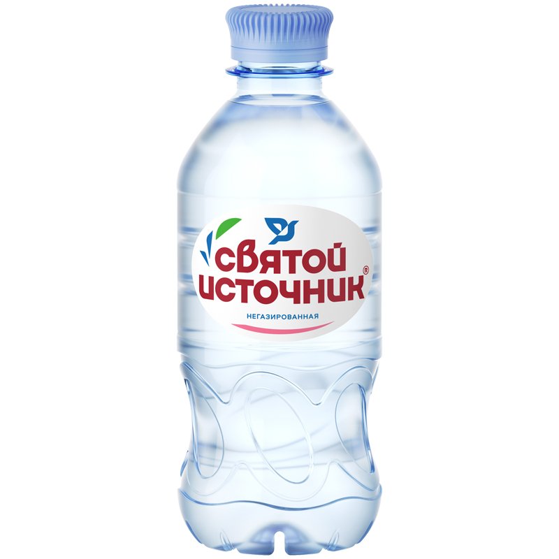Вода негазированная питьевая «Святой источник», 0.33 л, пластиковая бутылка