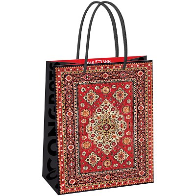 Пакет подарочный 18×23×10см MESHU «Carpet», матовая ламинация