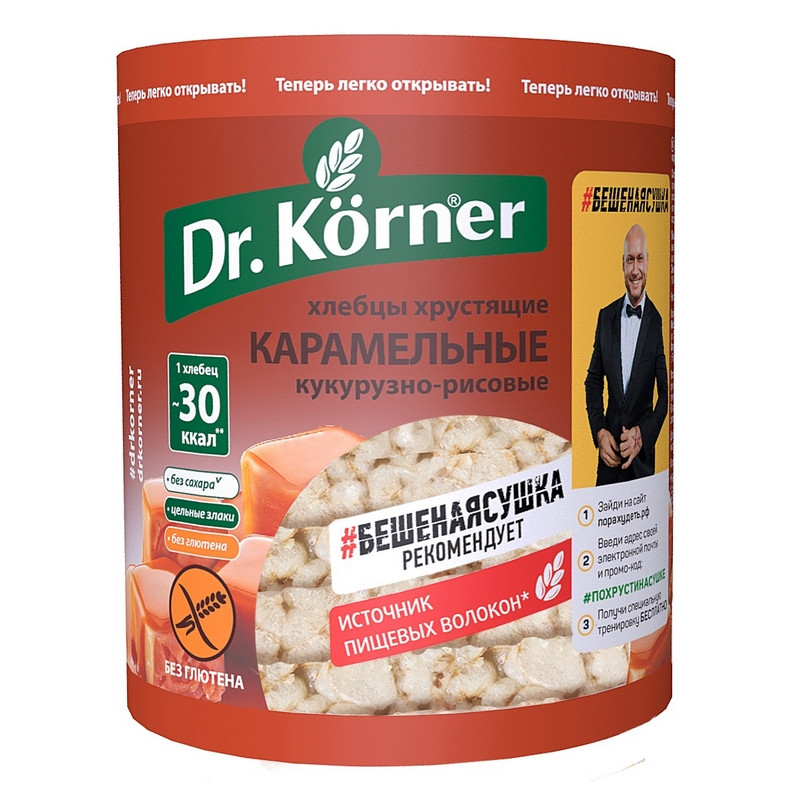 превью Хлебцы Dr. Korner Карамельные кукурузно-рисовые 90 г
