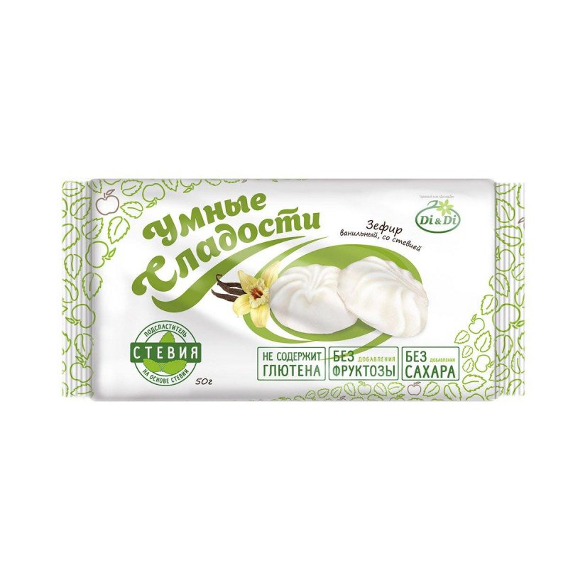 превью Зефир Умные cладости Di&Di ванильный со стевией 50 г