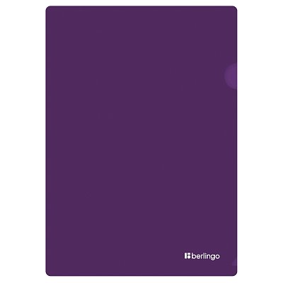 Папка-уголок Berlingo «Soft Touch», А4, 200мкм, софт-тач, фиолетовая
