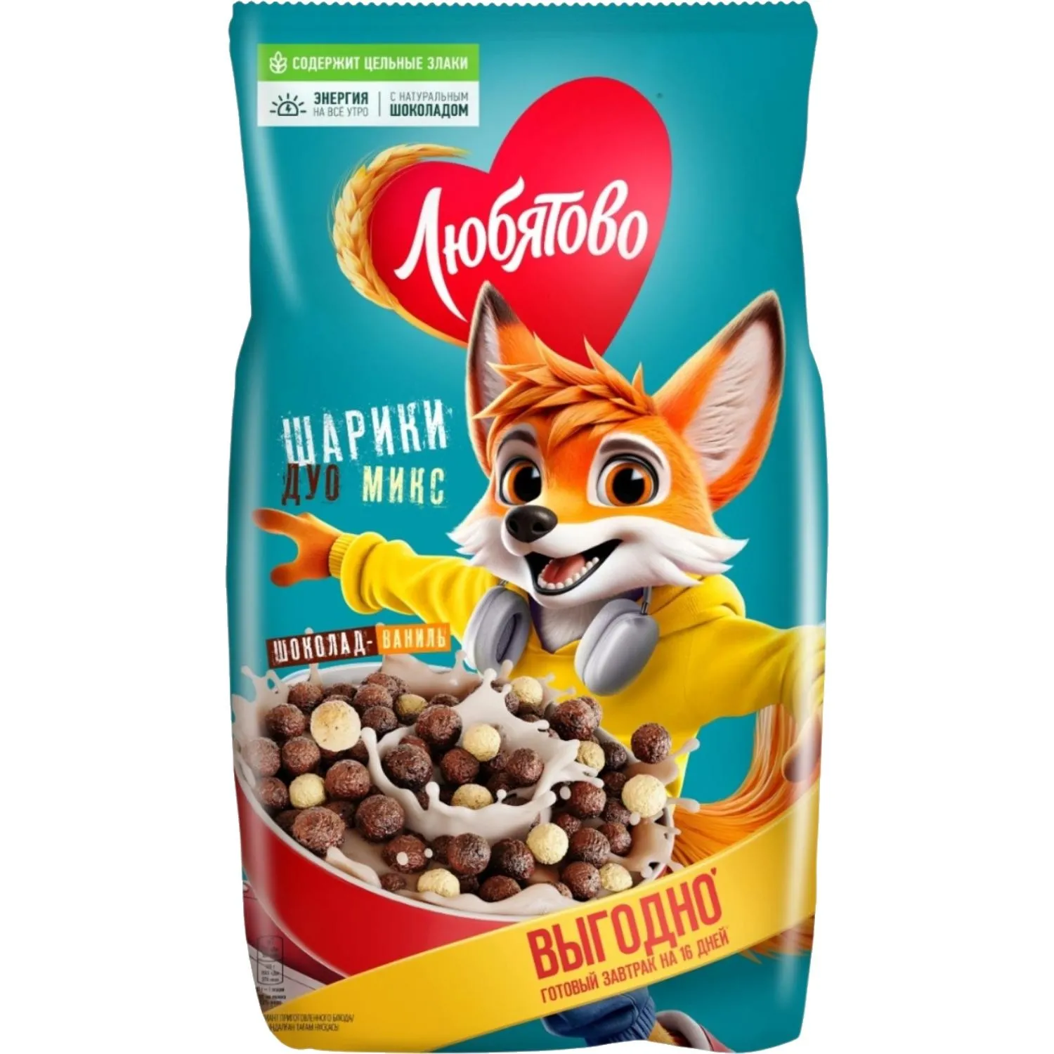 превью Шарики Любятово Дуо Микс шоколадные, 500г