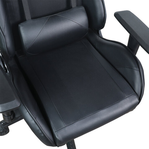 Кресло компьютерное BRABIX «GT Carbon GM-115», две подушки, экокожа, черное, 531932
