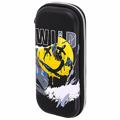 Пенал BRAUBERG, 1 отделение, 1 откидная планка, EVA, 22×10х5 см, «Wild face»