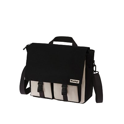 Рюкзак-сумка Berlingo «Square black» 33×29×12 см, 1 отделение, 4 кармана, уплотненная спинка