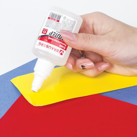 Клей-роллер BRAUBERG канцелярский силикатный (для бумаги), 45 г,