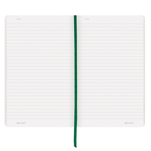Блокнот А5 (130×210 мм), BRAUBERG ULTRA, под кожу, 80 г/м2, 96 л., линия, темно-зеленый