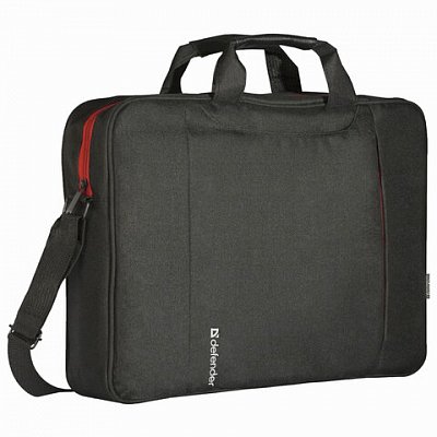 Сумка для ноутбука DEFENDER GEEK 15.6", полиэстер, черная с карманом, 26084