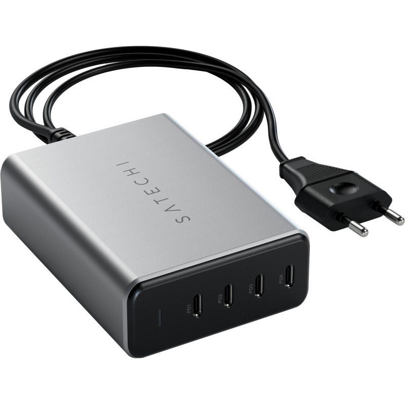 Зарядное устройство Satechi 165W USB-C 4-Port PD GaN, сетевое, серый космос