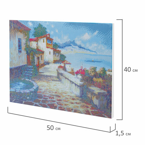 Картина стразами (алмазная мозаика), 40×50 см, ОСТРОВ СОКРОВИЩ «Южный полдень», на подрамнике