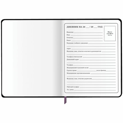 Дневник 1-4 класс 48 л., кожзам (гибкая), печать, фольга, ЮНЛАНДИЯ, «Котик»