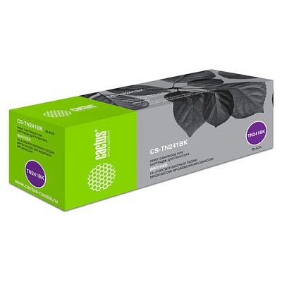 Картридж лазерный CACTUS (CS-TN241BK) для BROTHER HL-3140CW/DCP-9020CDW, черный, ресурс 1400 стр. 