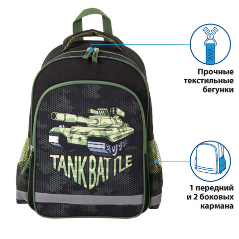 Рюкзак ПИФАГОР SCHOOL для начальной школыTank38×28х14 см229995