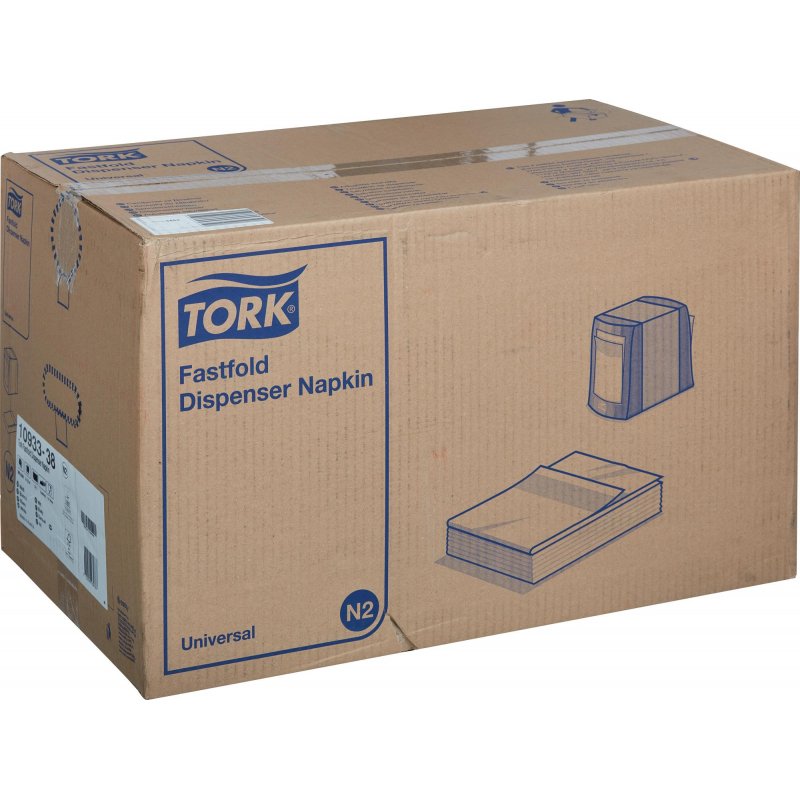 Салфетки бумажные для диспенсера Tork №2 1-слойные 25×30 см белые (300 штук в пачке, 36 пачек в упаковке)