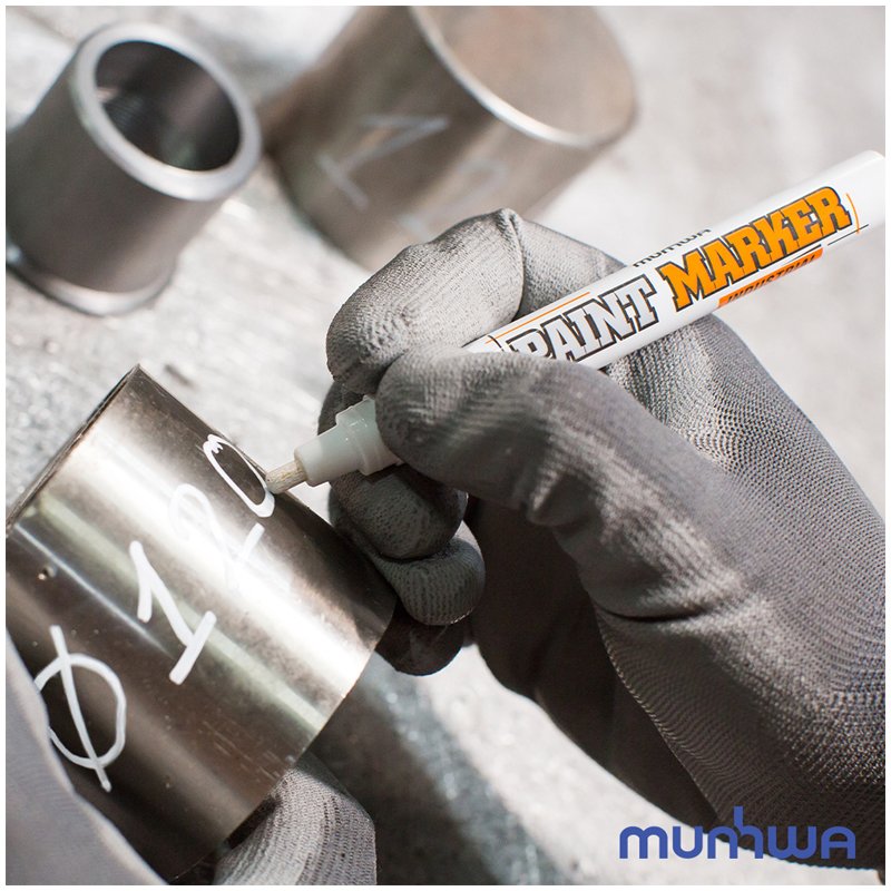 Маркер-краска MunHwa «Industrial» белый, 4мм, нитро-основа, для промышленного применения