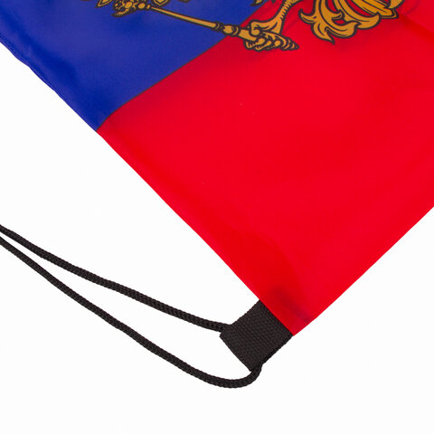 Сумка-мешок на завязках «Триколор РФ», с гербом РФ, 32×42 см, BRAUBERG, 228328