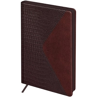 Ежедневник недатированный, А5, 136л., кожзам, BG «Reptile. Burgundy», цветной срез, карман