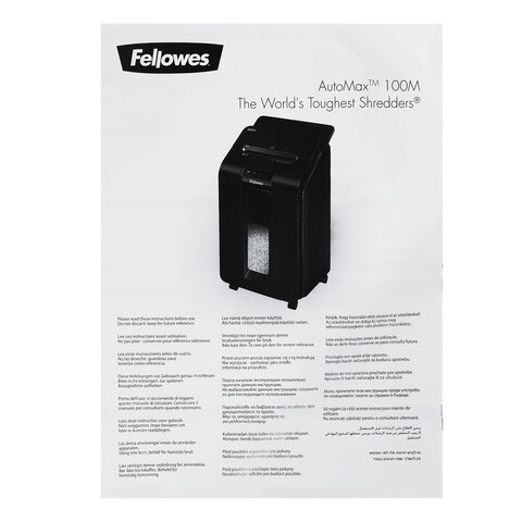 Уничтожитель документов Fellowes AutoMax 100M 4-й уровень секретности объем корзины 23 л