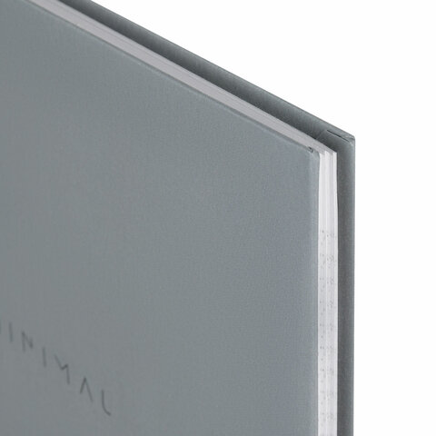 Блокнот БОЛЬШОЙ ФОРМАТ 200×290 мм, А4, 80 л., твердый, клетка, BRAUBERG «Minimal», серый