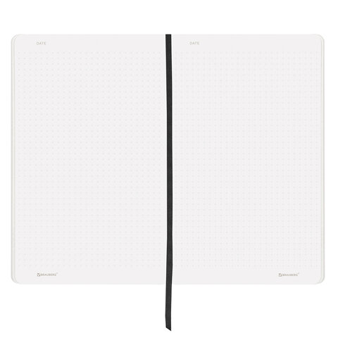 Блокнот А5 (130×210 мм), BRAUBERG ULTRA, под кожу, 80 г/м2, 96 л., в точку, черный