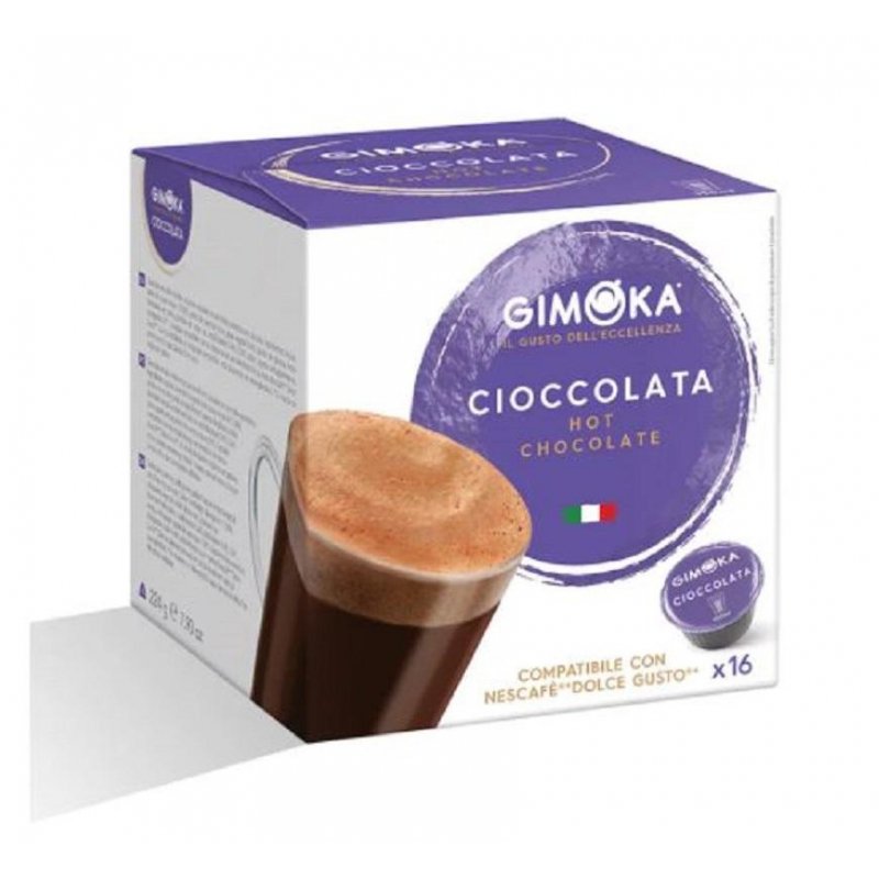 превью Шоколад в капсулах для кофемашин Gimoka Dolce Gusto Cioccolata (16 штук в упаковке)