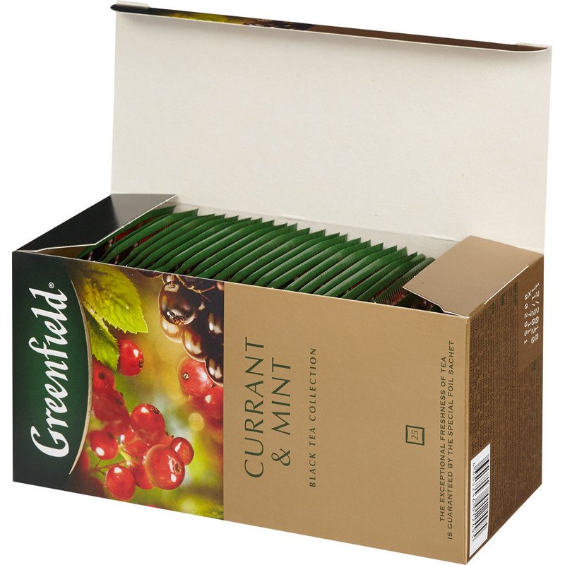 Чай Greenfield Currant and Mint черный  25 пакетиков