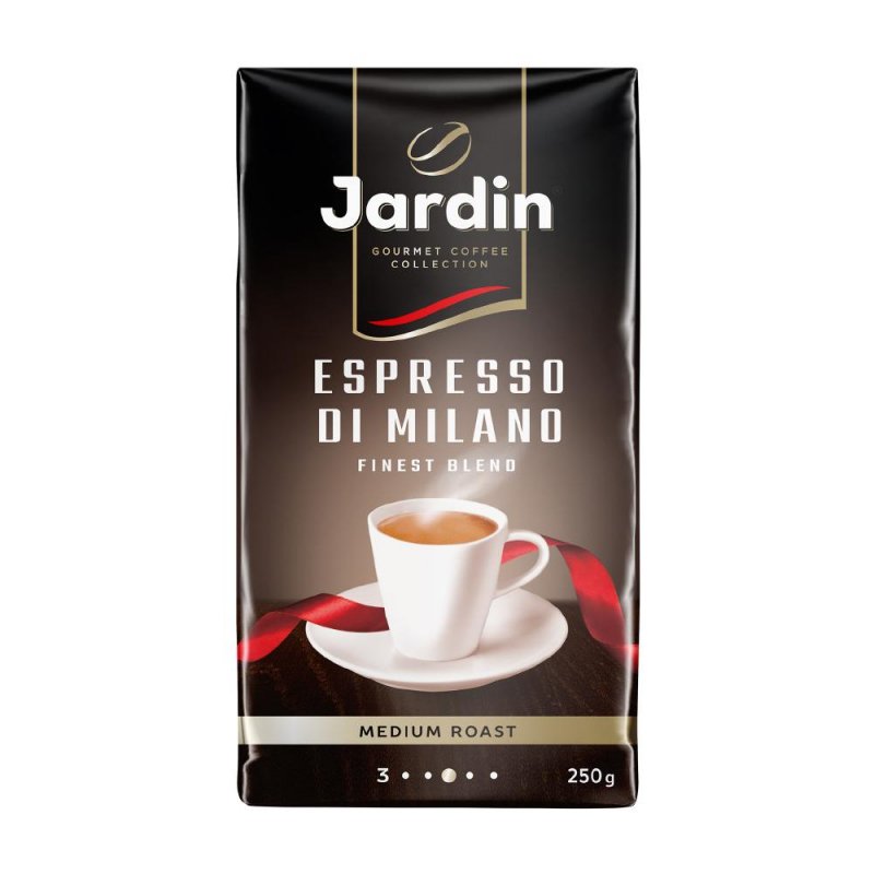 Кофе молотый JARDIN (Жардин) «Espresso di Milano», натуральный, 250 г, вакуумная упаковка