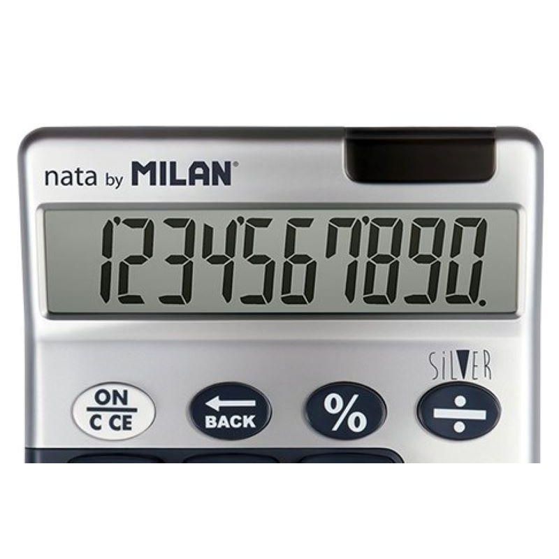 Калькулятор настольный КОМПАКТНЫЙ Milan Silver 10р син 159906SLBBL блис
