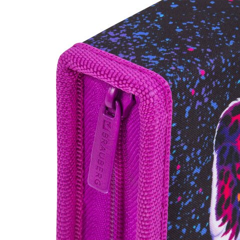 Пенал BRAUBERG с наполнением, 1 отделение, 1 откидная планка, 24 предмета, 21×14 см, Leopard