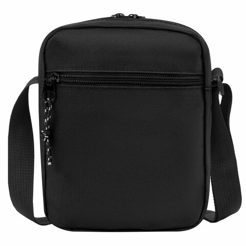 Сумка на плечо HEIKKI COMPACT (ХЕЙКИ), два кармана, черная, 19×14х5 см