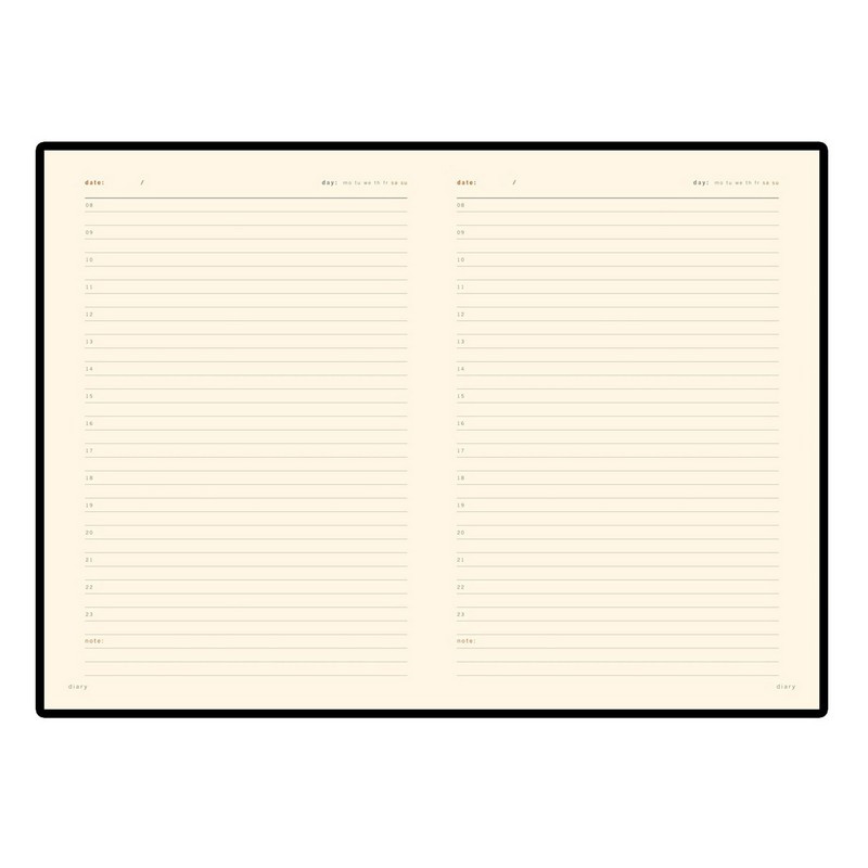 Ежедневник недатированный Bruno Visconti Prestige искусственная кожа А5 160 листов черный (145×210 мм)